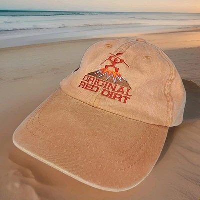 Sombrero de tierra rojo original con correa trasera marrón bordado Hawaii Islands Adams para hombre Foto 1 de 4