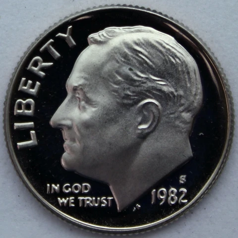 1982-S Proof Roosevelt Dime Cover