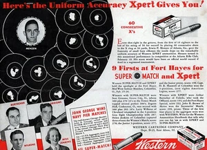 1939 Western Ammo Xpert & Super Match Bullets Original Print Ad - Picture 1 of 1