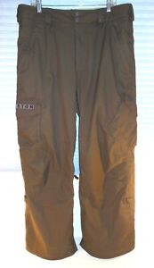 BURTON DryRide Snow / Ski Pants Men L Brown, Pockets, 38 x 32, Waterproof Nylon