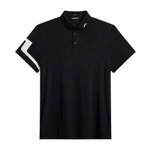 Nuevo polo de golf para hombre J.LINDBERG HEATH AJUSTE REGULAR GMJT06335-9999 NEGRO S-2XL - Imagen 1 de 7