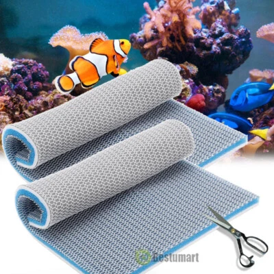 FILTRO DE ACUARIO REUTILIZABLE DE 8 CAPAS ALMOHADILLA DE MEDIOS FILTRO DE PECERA ESTANQUE NANO FILTRO Foto 1 de 4