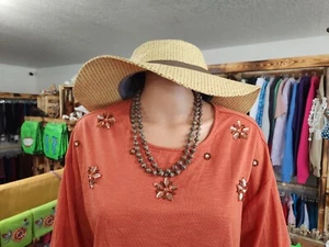 ExOfficio Sol Cool Raffia Sun Hat, Tawny, Large/X-Large Y2K New - Picture 1 of 19