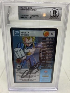 Vegeta signed autographed Dragon Ball Z Super Beckett Slabbed Card Chris Sabat - Picture 1 of 2