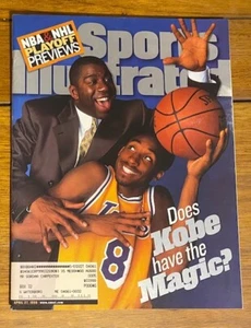 Kobe Bryant 1st Sports Illustrated (SI) cover w/ Magic Johnson, April 27, 1998 - Picture 1 of 5