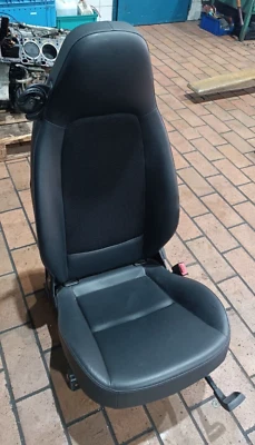 Original Smart 451 ForTwo Beifahrersitz Sitz rechts Schwarz Leder - Bild 1 von 4