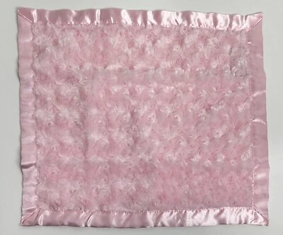 Mantas y más allá Rosa Roseta Remolino Satén Mini Bebé Niña Seguridad Blankie Foto 1 de 4