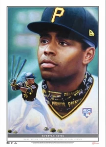 Topps Game Within Game 2021 10x14 impresión artística 08/99 Pirates Ke'Bryan Hayes #7 - Imagen 1 de 1