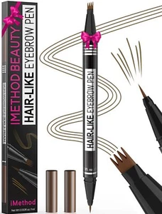 Microblading Eyebrow Pen - Eyebrow Pencil Magical 2-in-1 Dual-Ended Eye Brow ... - Picture 1 of 7