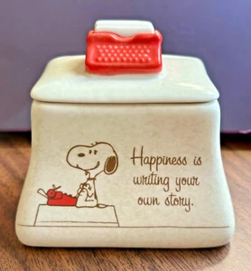 Hallmark Snoopy Ceramic Trinket Box Happiness Is Writing Your Own Story - Picture 1 of 8