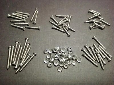 50 piezas #8 con 6 tornillos de ajuste de cabeza ovalada Phillips arandelas avellanadas acero inoxidable Mercurio Foto 1 de 4