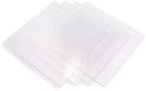 Quadrati in vetro fusibile trasparente 4" sottili (2Mm), 96 COE - Confezione da 4 - Foto 1 di 1