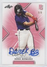 2021 Leaf Perfect Game National Showcase Pink /3 Derek Bermudez #BA-DB2 Auto