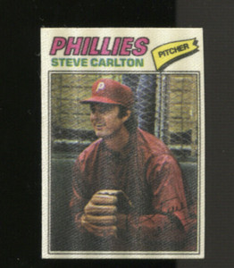 1977 Topps Cloth Baseball #11 Steve Carlton Card - NM                #3633
