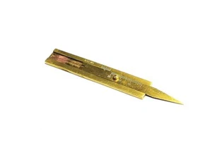 Brass Tyre Tread Profile Depth Gauge 0-30 MM to Measure Rubber Thickness - Picture 1 of 5