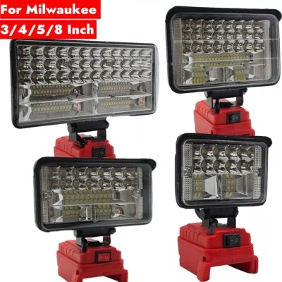For Milwaukee Battery 18V Work Light 2 USB Workshop Flashlight Torch Emergency - image 1 of 4