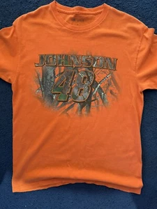 Nascar Jimmie Johnson #48 Camo Orange T-Shirt Sz M - Picture 1 of 3