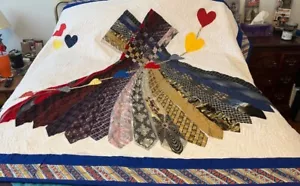 YOUR TIES TURNED INTO QUILTS: Handmade Custom Memorial Keepsake Quilts from Ties - Picture 1 of 13