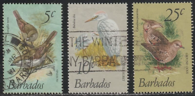 Barbados 1979-81 SC# 497, 499, 502 - Birds - Three different stamps - Used Lo#25 — 第 1/2 张图片