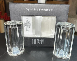 Nuevos agitadores de sal y pimienta de cristal Oleg Cassini envío rápido - Imagen 1 de 8