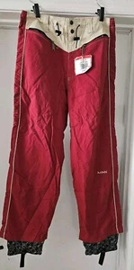 Cool! Vintage Minx M Wave Rave USA Hipora Red Ski Pants Kitty Cat Print - Picture 1 of 10