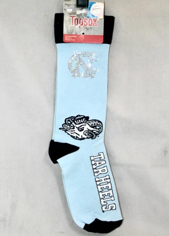 New TOP SOX University North Carolina Tar Heels Bling Logo Socks Blue One Size Cover