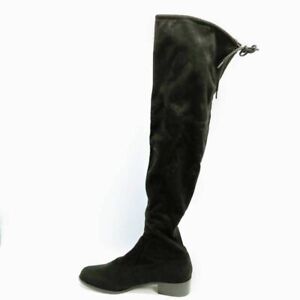 Charles By Charles David Womens Over The Knee Slouch Boots Black Lace Up 8 M New