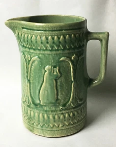 Vintage Green Pitcher ROSEVILLE ROBINSON STONEWARE Ohio Pottery - Bild 1 von 11