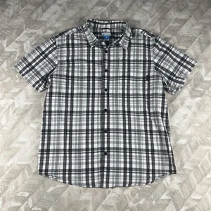 Camisa de pesca Columbia verde a cuadros manga corta para hombre talla XL 100 % algodón - Imagen 1 de 11