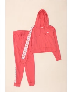 KAPPA Womens Graphic Hooded Full Tracksuit UK 14 Medium Pink Colourblock AA09 - Picture 1 of 5