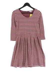 FatFace Women's Midi Dress UK 12 Purple 100% Cotton A-Line - Picture 1 of 6