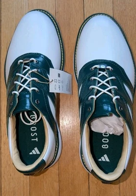 Adidas MC Z-Traxion Botines Sin Tacos Zapatos de Golf para Hombres 9/W10 NUEVOS NUEVOS CON ETIQUETAS Blanco Verde Foto 1 de 4