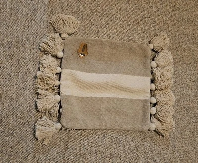 Mudd Pie Square Striped Tassel Pillow - Image 1 of 2