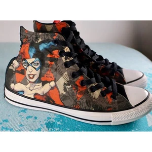 Converse Chuck Taylor All Star DC Comics HARLEY QUINN High Top Women 10 Men 8 - Picture 1 of 11
