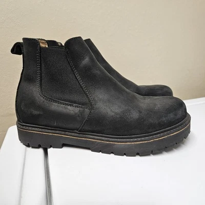 Birkenstock Stalon Botas de Cuero Nobuck para Mujer 8 39 Cuero Negro Bonitas Sin Cordones Foto 1 de 4
