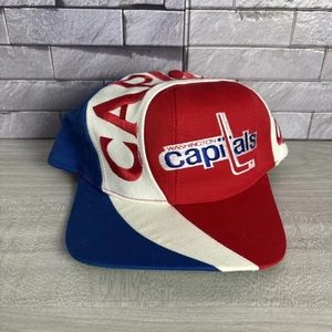 Vintage 90s Washington Capitals Twins Swirl Highway SnapBack Hat RARE! - Bild 1 von 11