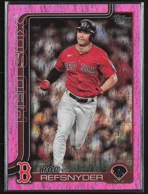 2025 Topps Serie 1 Rosa Arena Brillo Rob Refsnyder Boston Red Sox #112 Foto 1 de 2