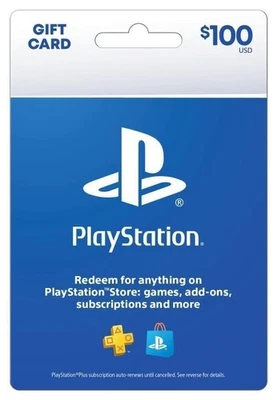 Sony Playstation Store $100 подарочная карта - Ps5 Ps4 Ps3 Play подарок автомобиля - Изображение 1 из 3