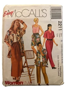 McCalls 2211 Womens 18-40W Plus Size Loose Shirt Tank Pants Skirt Shorts Pattern - Picture 1 of 2