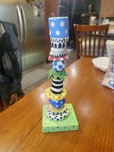 Funky Colorful Lynn Morris 10" Candlestick - Picture 1 of 10