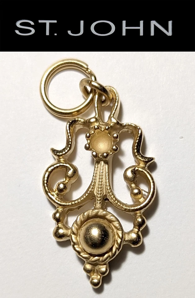 St John вязаные золотистые филигранные золотые искусственные жемчужины молния/ползунок тяга  - Изображение 1 из 1