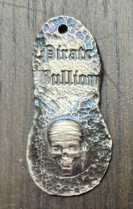 Halskette Piratenbarren Anhänger 1 Oz .999 Feinsilber Handarbeit RPM Bullion - Bild 1 von 4