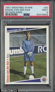 1991 Shooting Stars Soccer #20 Edwin Van Der Sar Netherlands PSA 9 MINT