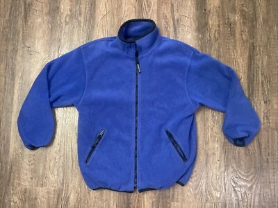 Chaqueta polar London Fog para hombre mediana regular azul cremallera completa usada en excelente estado cuello cremallera bolsillos Foto 1 de 4