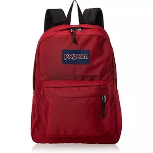 JANSPORT Superbreak 26L Backpack RUSSET RED Burgundy with Water Bottle pocket - Picture 1 of 1