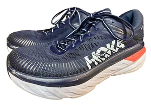Hoka One One Bondi 7 Running Shoes Womens Size 10 Navy Blue Athletic Sneaker - Picture 1 of 9