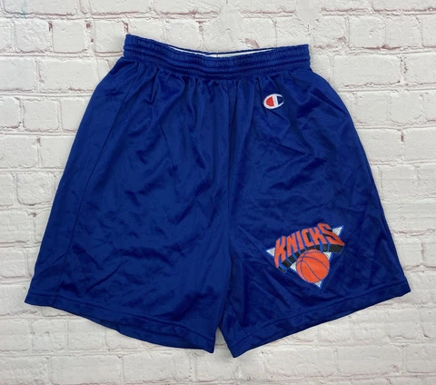 NWOT Vintage 90s Champion NBA New York Knicks Kids XL (18-20) Elastic Shorts Cover