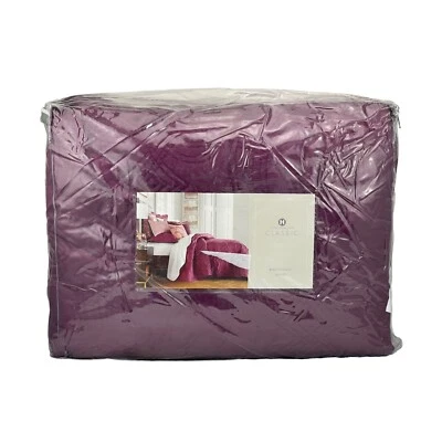 Hotel Collection Classic Dutch Floral Quilted KING Coverlet PURPLE - $500 - Image 1 of 4