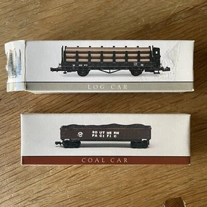 Southern Pacific Coal Tender Train Car & Log Car N Scale - Picture 1 of 3