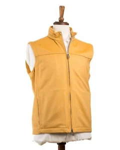 Kired by Kiton $2,375 NWT Yellow 100% Cashmere Slim Vest Outerwear M (50 IT) - Picture 1 of 10